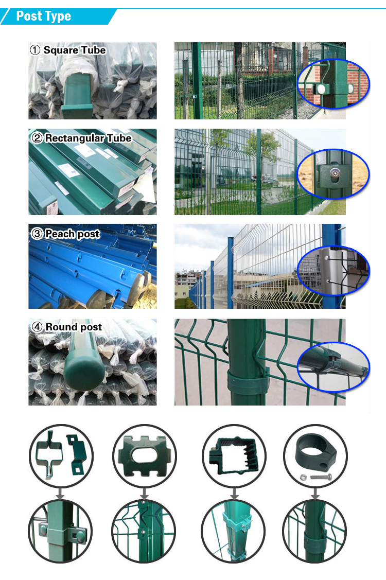 welded wire mesh fence fittings