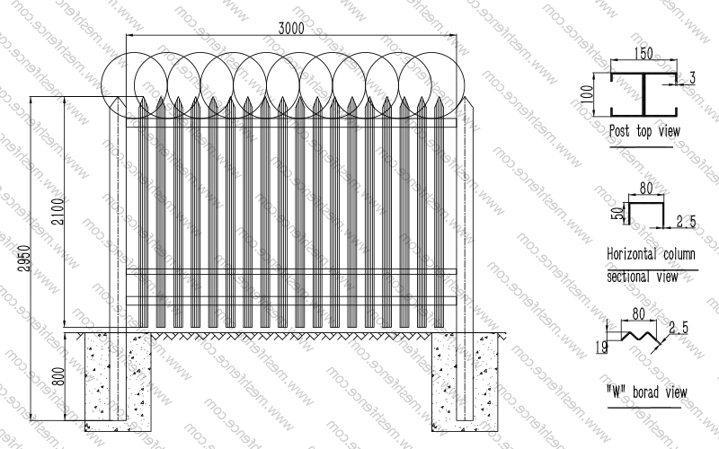 Palisade Fencing Conceptual Drawings