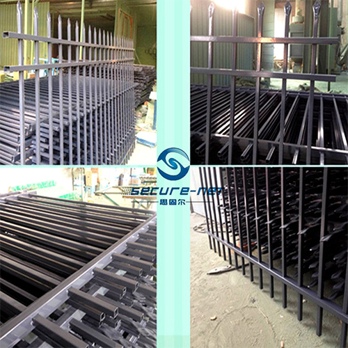 China spear top tubular iron railing
