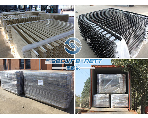 Galvanized steel fence with double extension arms exporter