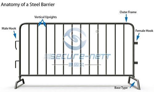 Removable road barrier fence