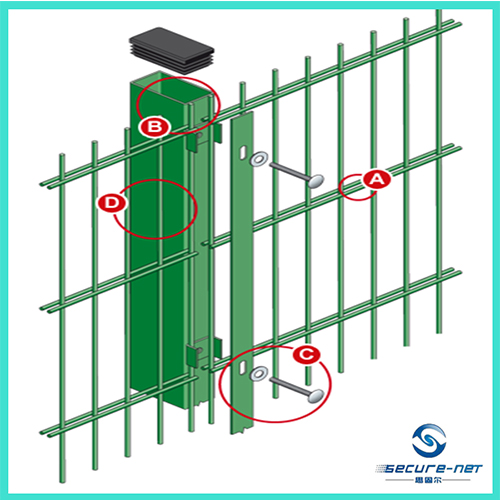 Double wire 656 wire mesh fencing