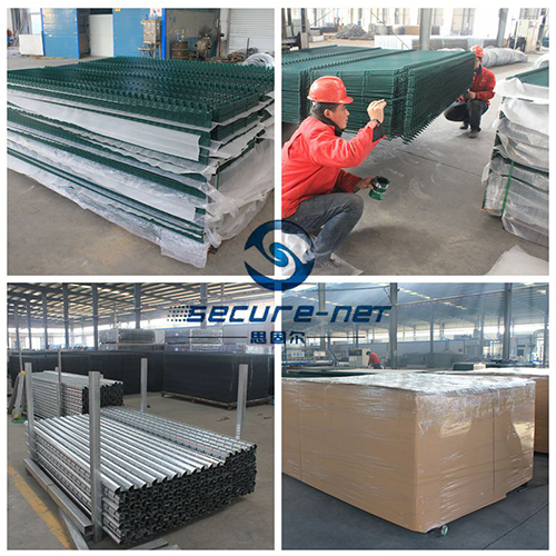double wire pvc coated welded wire mesh fencing packaging
