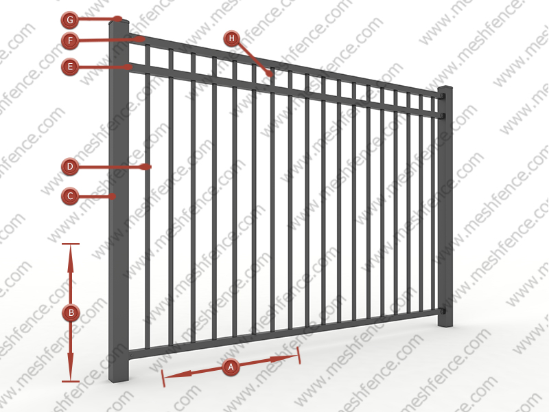 Flat Top Steel Fencing2