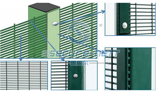 PVC Coated 358 Security Anti Climb Fence