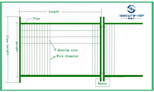 Powder coated canada temporary wire mesh fence 