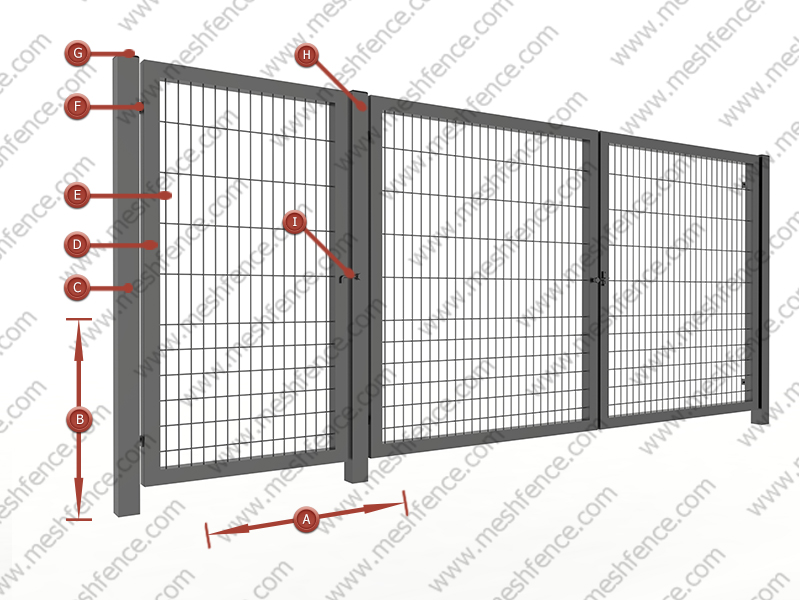 welded wire mesh anti climb folding gate fence fence products